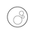 A simple silhouette of a hand with fingers extended upward.