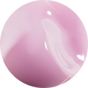 Smooth, glossy pink paint swirl, with soft highlights and a reflective surface.